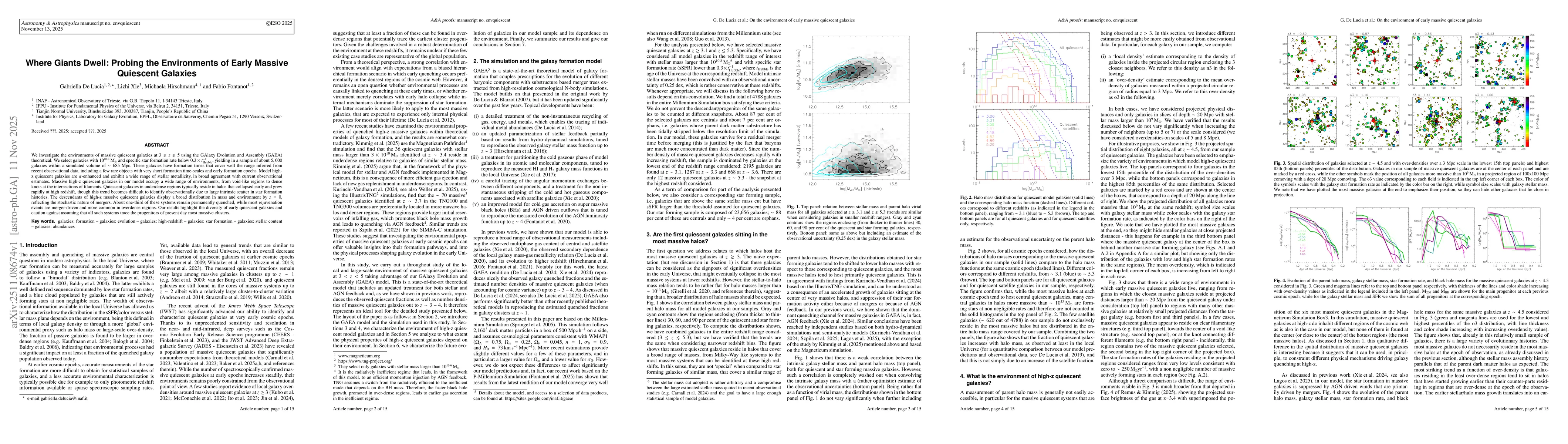 Thumbnail for Where Giants Dwell: Probing the Environments of Early Massive Quiescent Galaxies
