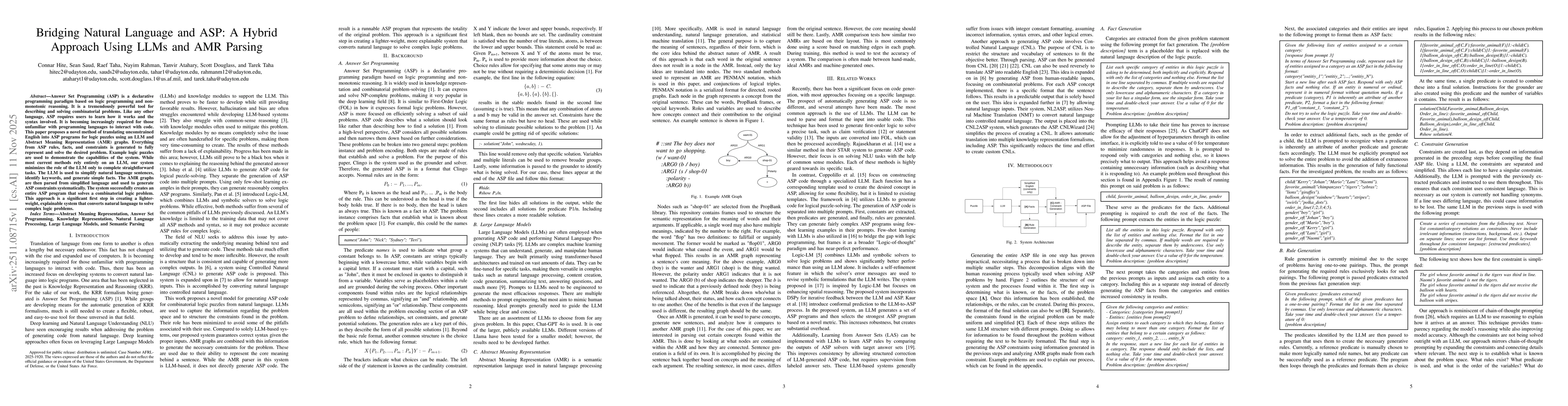 Thumbnail for Bridging Natural Language and ASP: A Hybrid Approach Using LLMs and AMR Parsing
