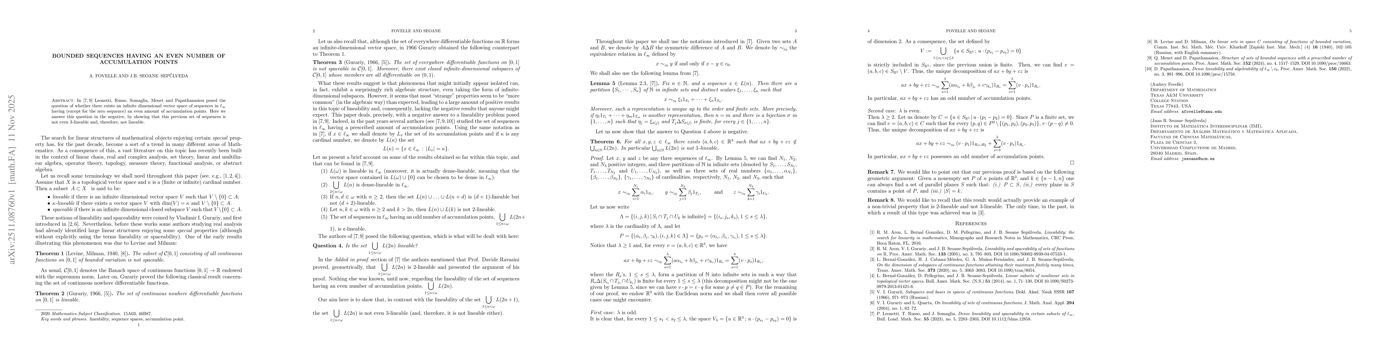 Thumbnail for Bounded sequences having an even number of accumulation points