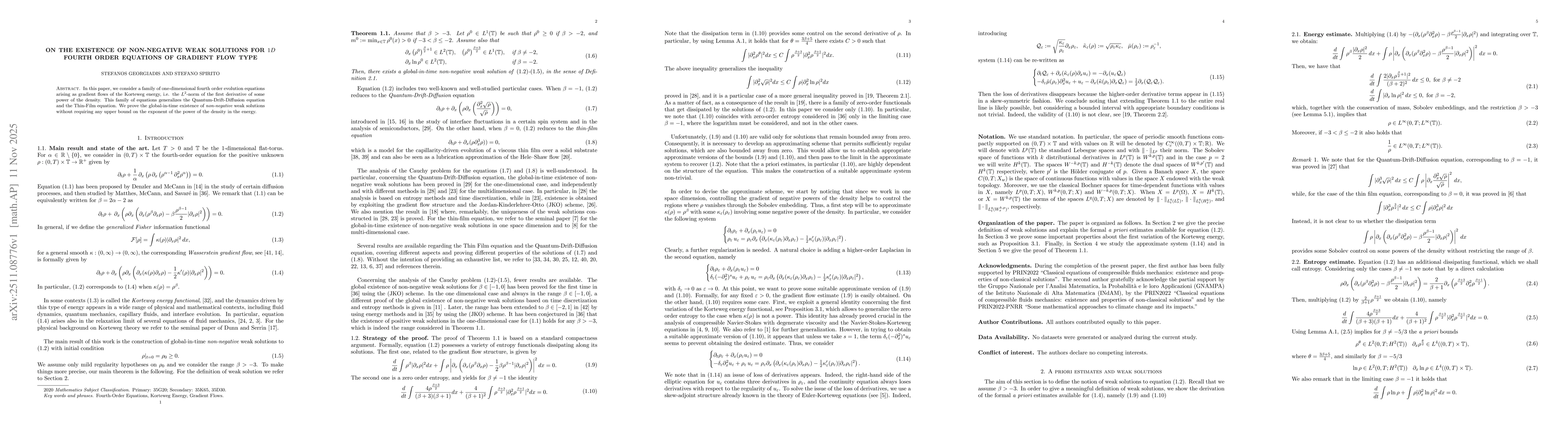 Thumbnail for On the existence of non-negative weak solutions for $1D$ fourth order equations of gradient flow type