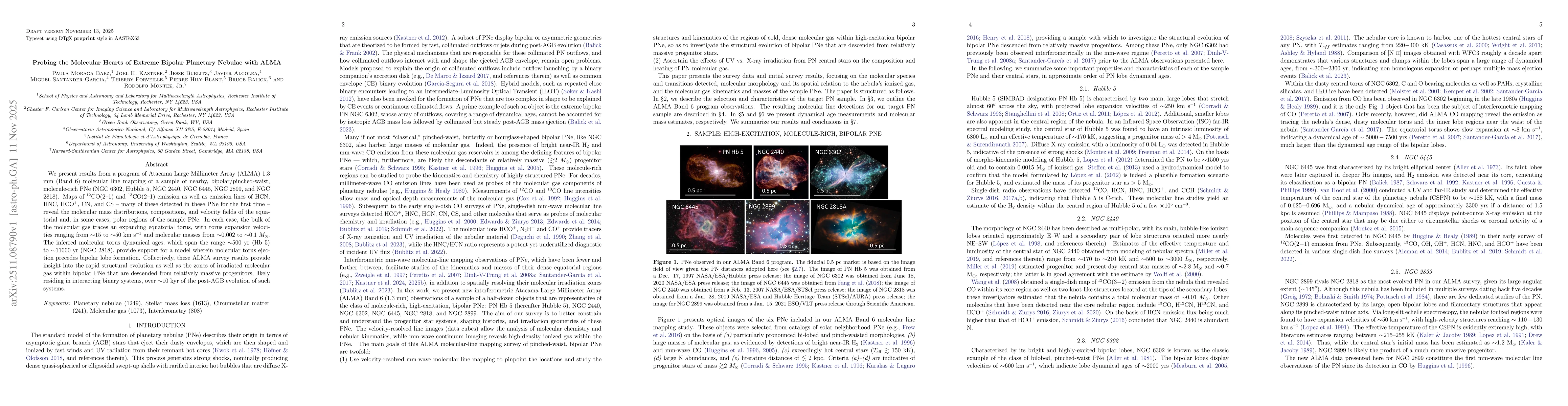 Thumbnail for Probing the Molecular Hearts of Extreme Bipolar Planetary Nebulae with ALMA