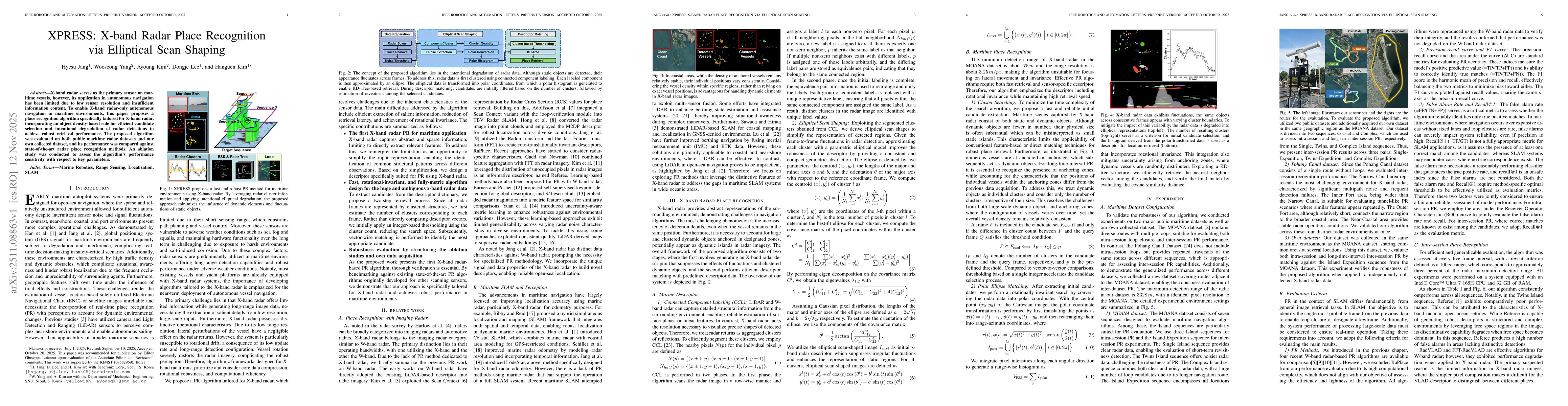 Thumbnail for XPRESS: X-Band Radar Place Recognition via Elliptical Scan Shaping