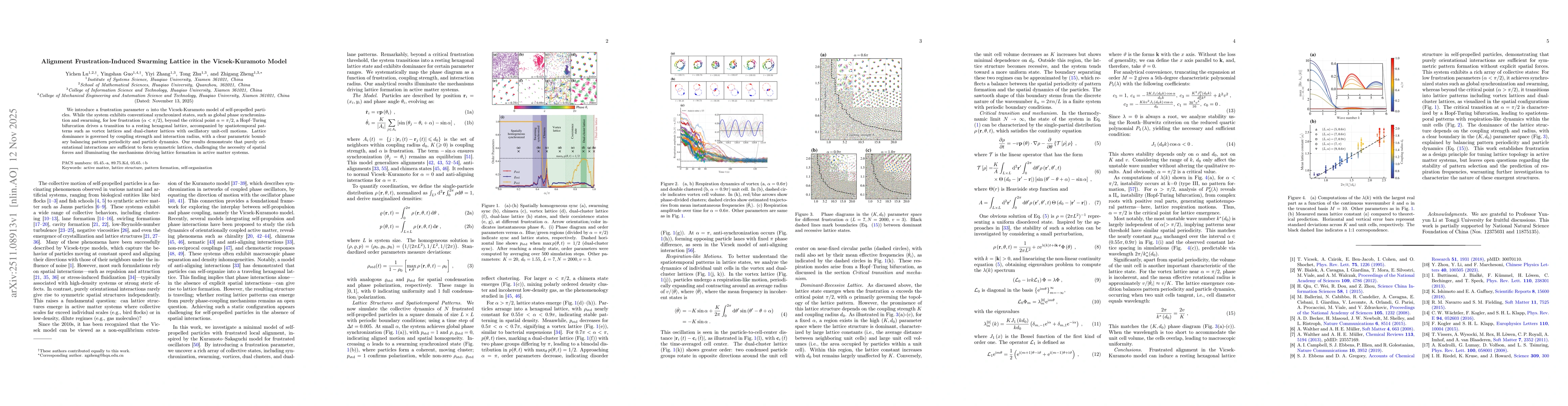 Thumbnail for Alignment frustration-induced swarming lattice in the Vicsek-Kuramoto model