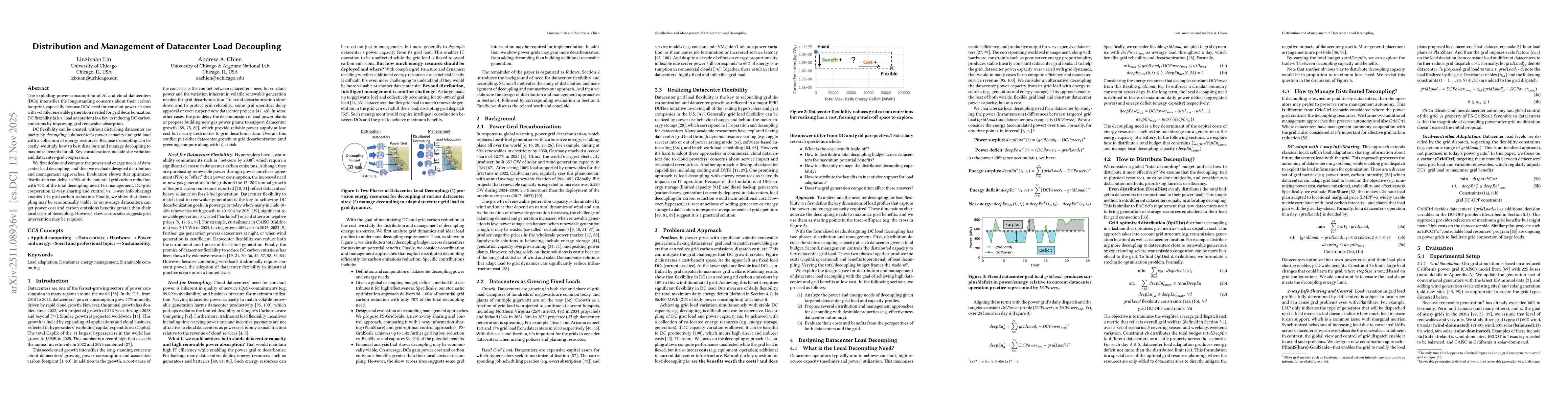 Thumbnail for Distribution and Management of Datacenter Load Decoupling