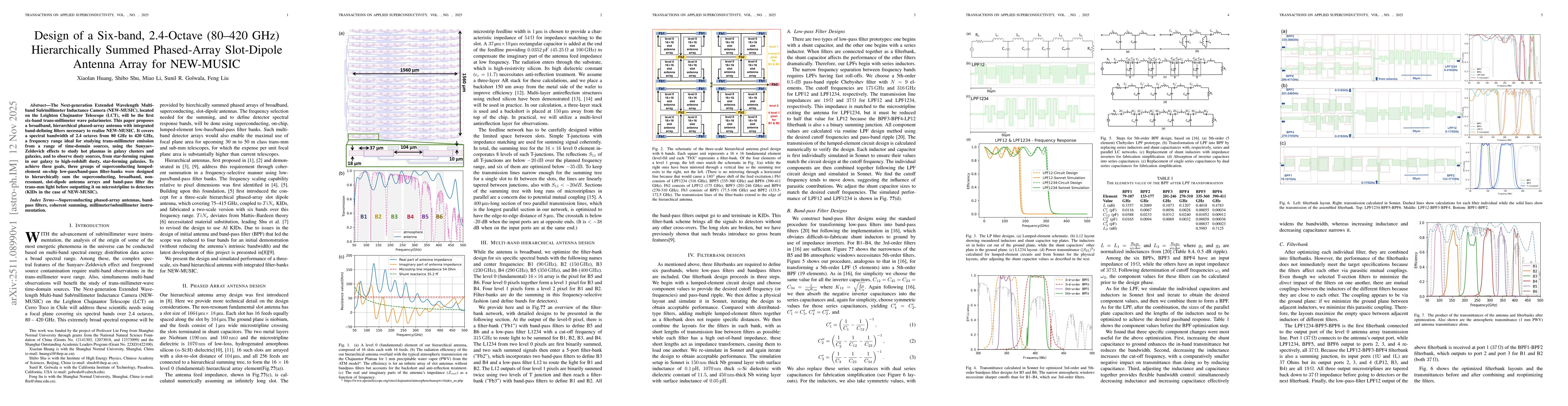 Thumbnail for Design of a Six-band, 2.4-Octave (80--420 GHz) Hierarchically Summed Phased-Array Slot-Dipole Antenna Array for NEW-MUSIC
