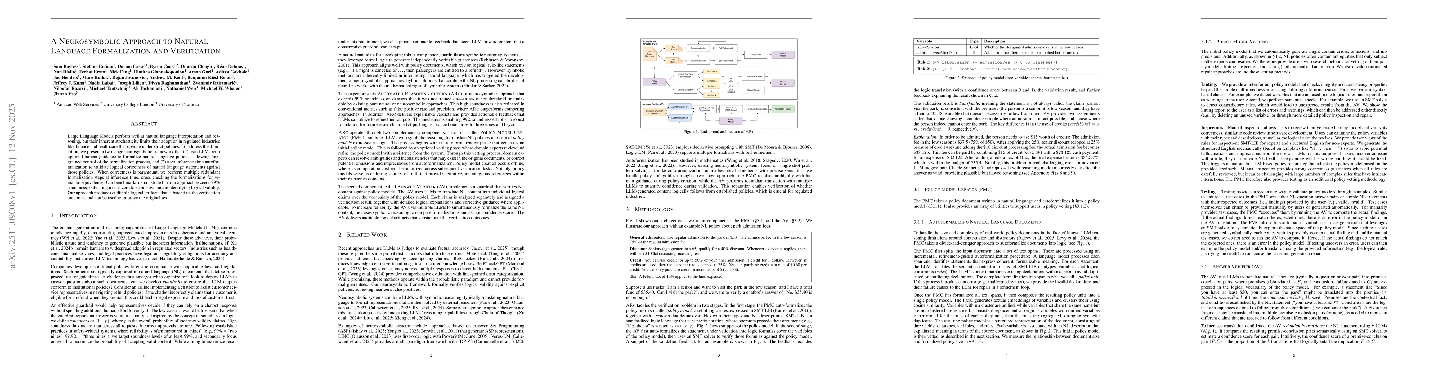 Thumbnail for A Neurosymbolic Approach to Natural Language Formalization and Verification