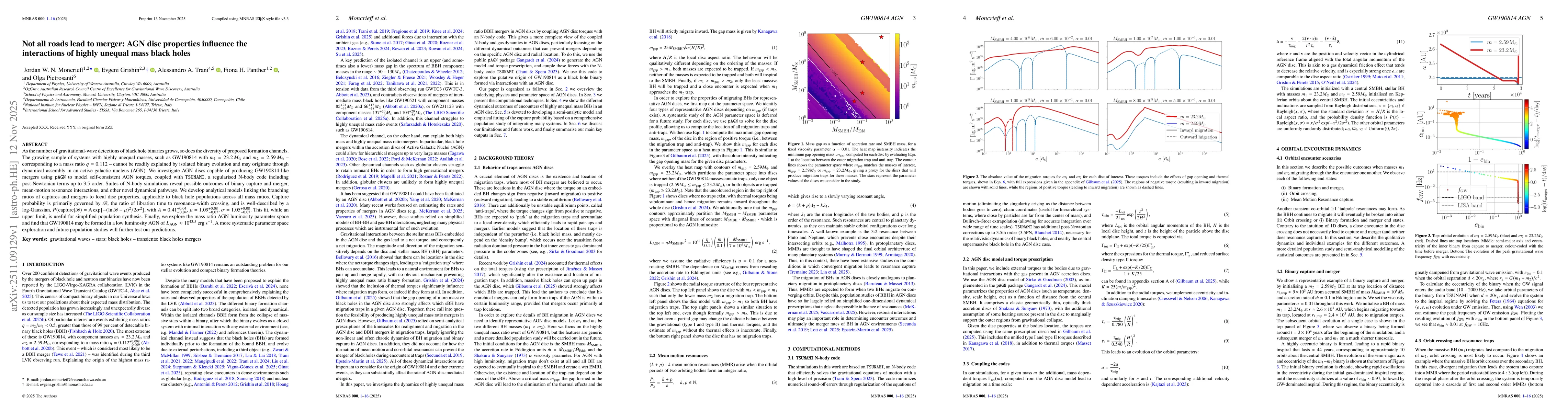 Thumbnail for Not all roads lead to merger: AGN disc properties influence the interactions of highly unequal mass black holes