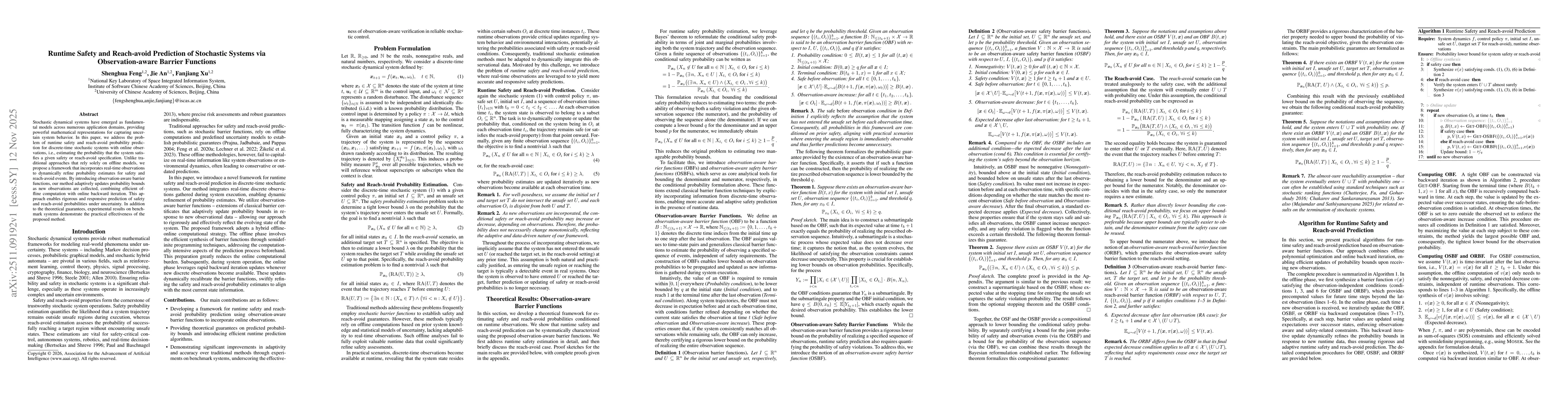 Thumbnail for Runtime Safety and Reach-avoid Prediction of Stochastic Systems via Observation-aware Barrier Functions