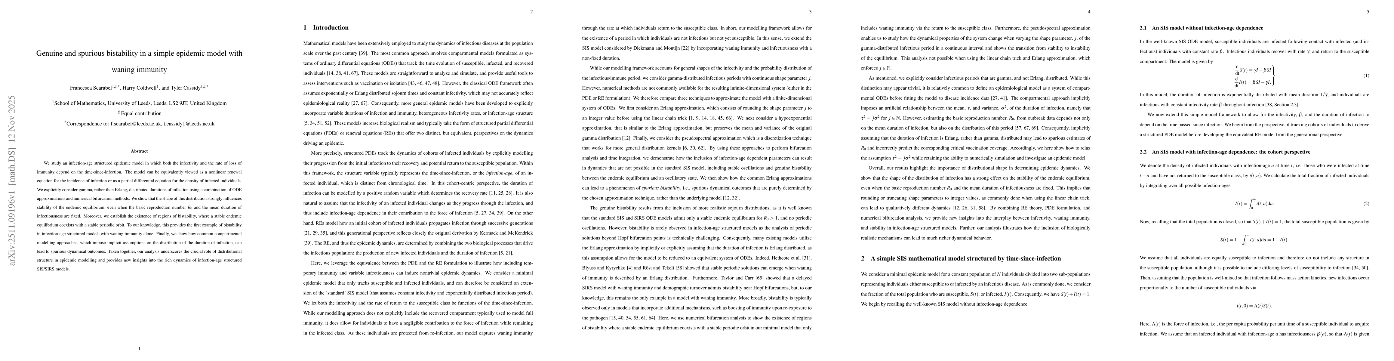 Thumbnail for Genuine and spurious bistability in a simple epidemic model with waning immunity