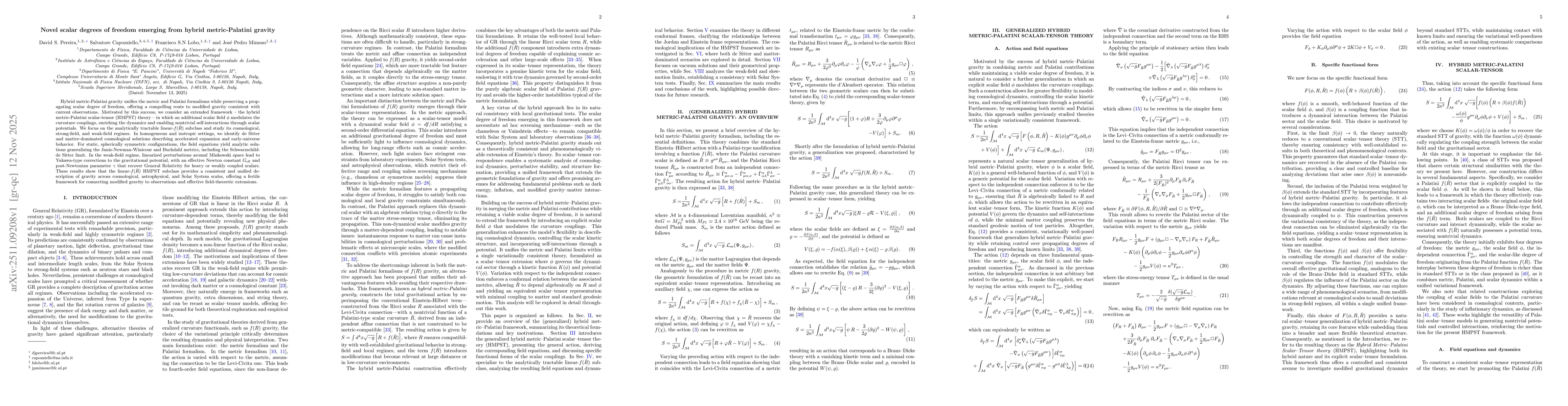 Thumbnail for Novel scalar degrees of freedom emerging from hybrid metric-Palatini gravity