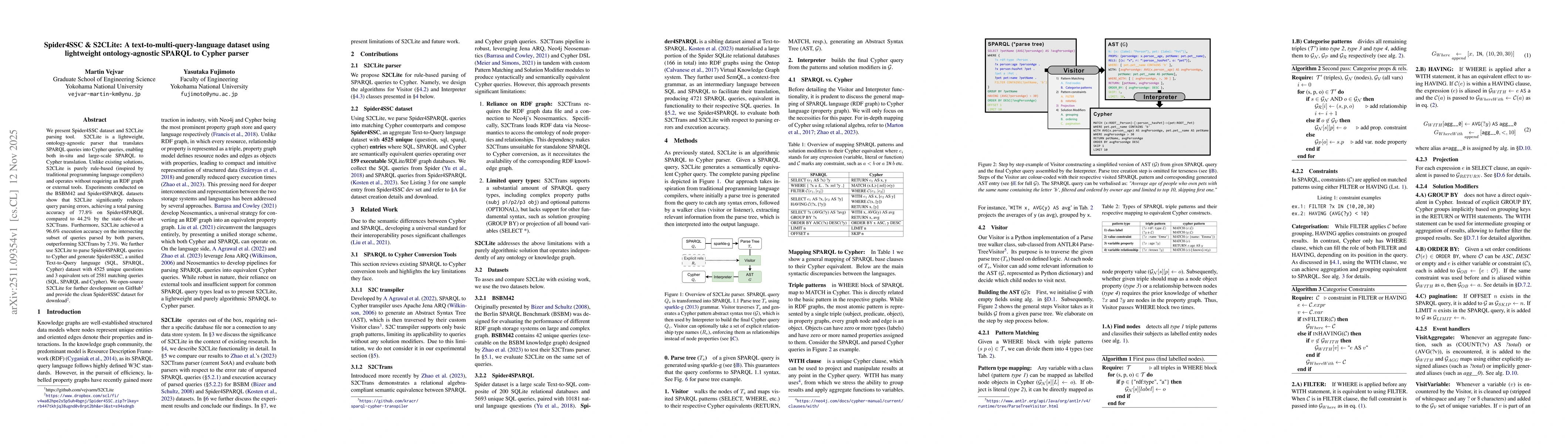 Thumbnail for Spider4SSC & S2CLite: A text-to-multi-query-language dataset using lightweight ontology-agnostic SPARQL to Cypher parser