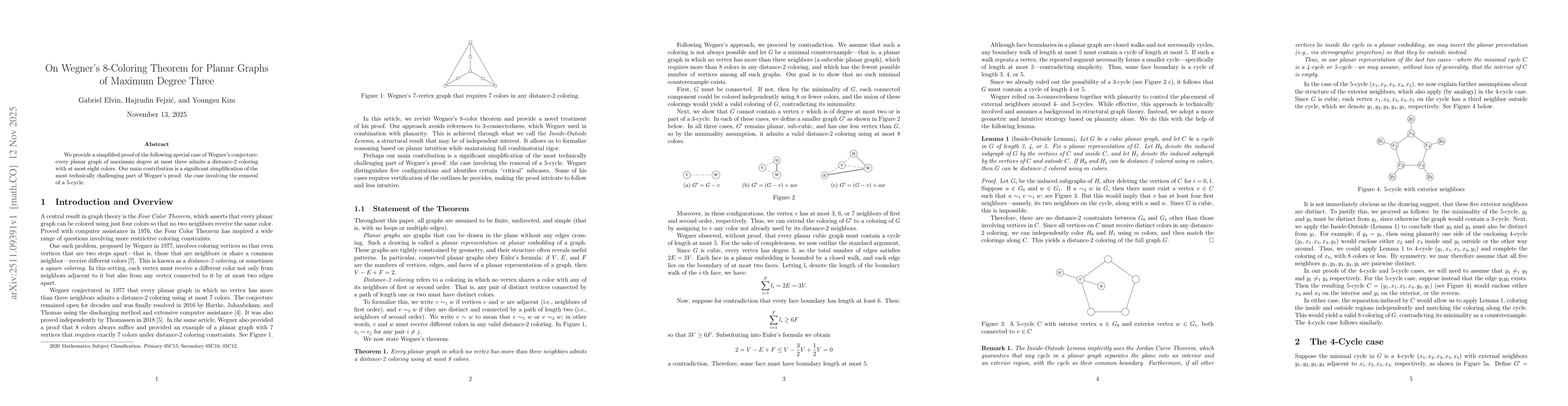 Thumbnail for On Wegner's 8-Coloring Theorem for Planar Graphs of Maximum Degree Three
