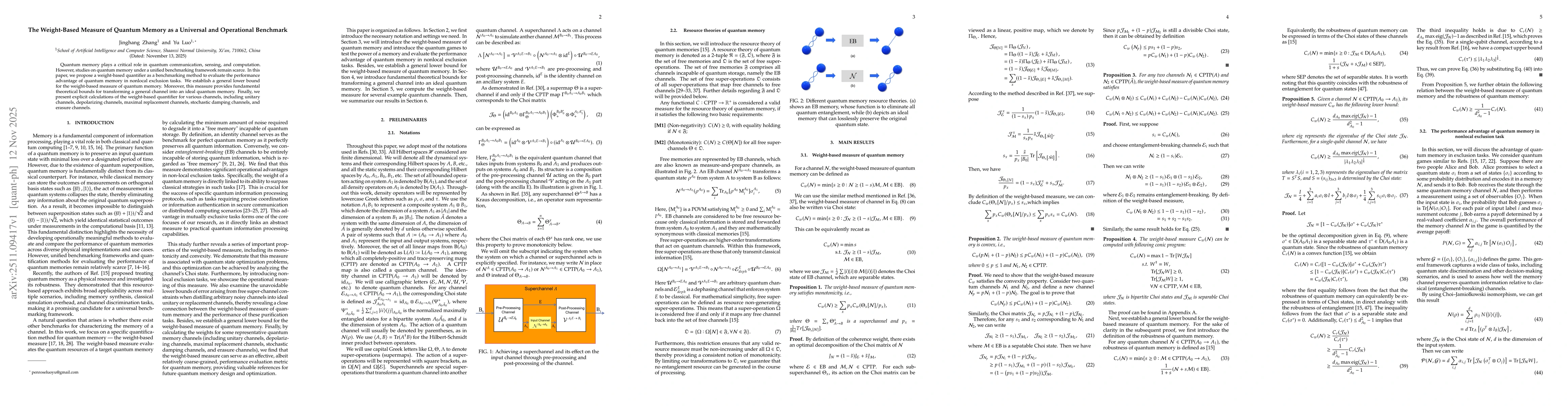 Thumbnail for The weight-based measure of quantum memory as a universal and operational benchmark