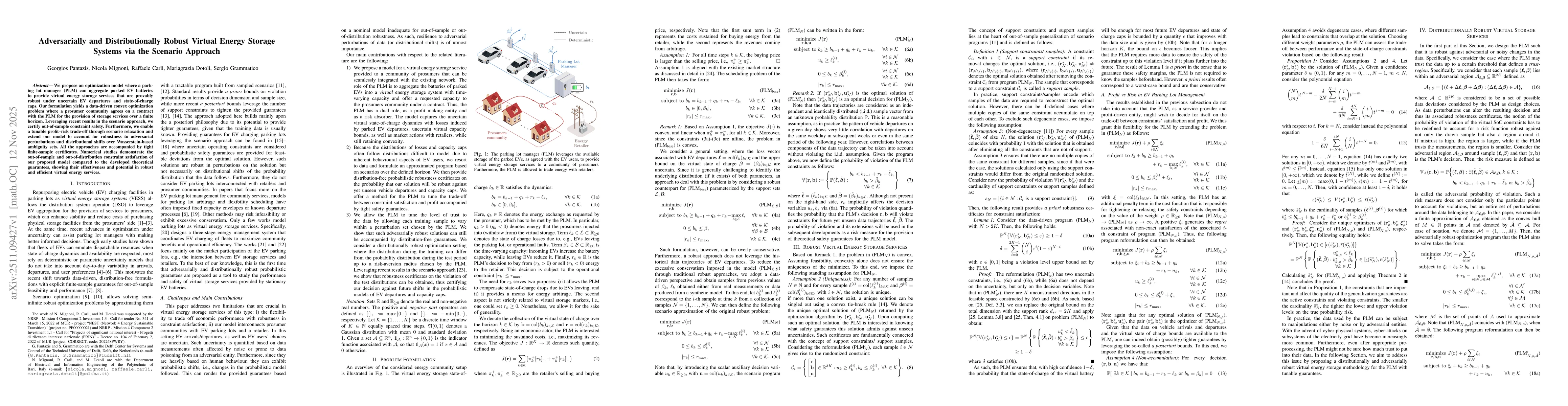 Thumbnail for Adversarially and Distributionally Robust Virtual Energy Storage Systems via the Scenario Approach