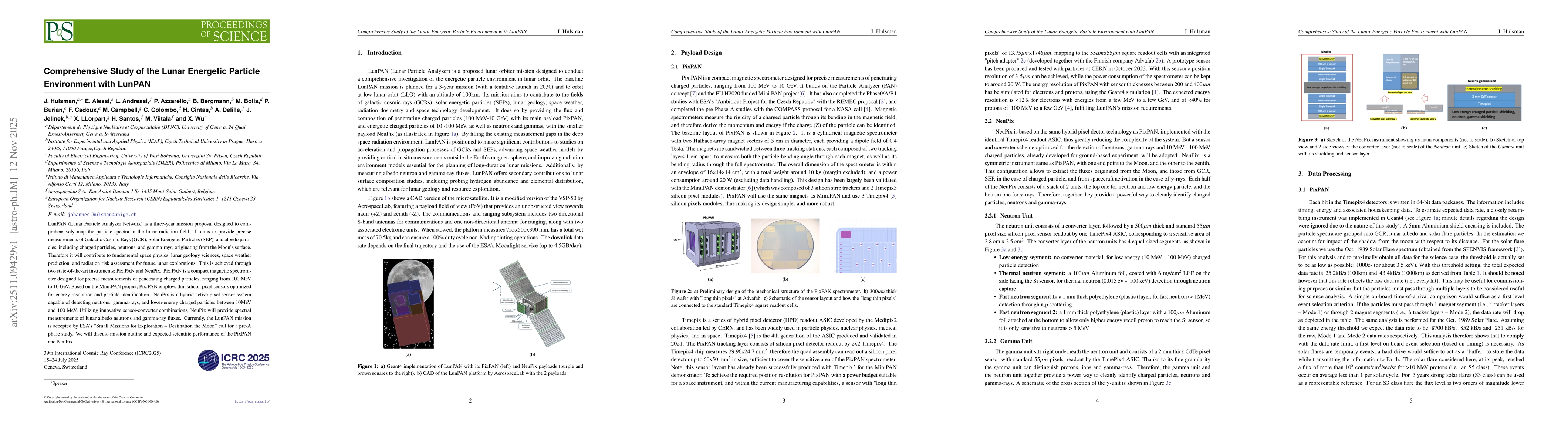 Thumbnail for Comprehensive Study of the Lunar Energetic Particle Environment with LunPAN