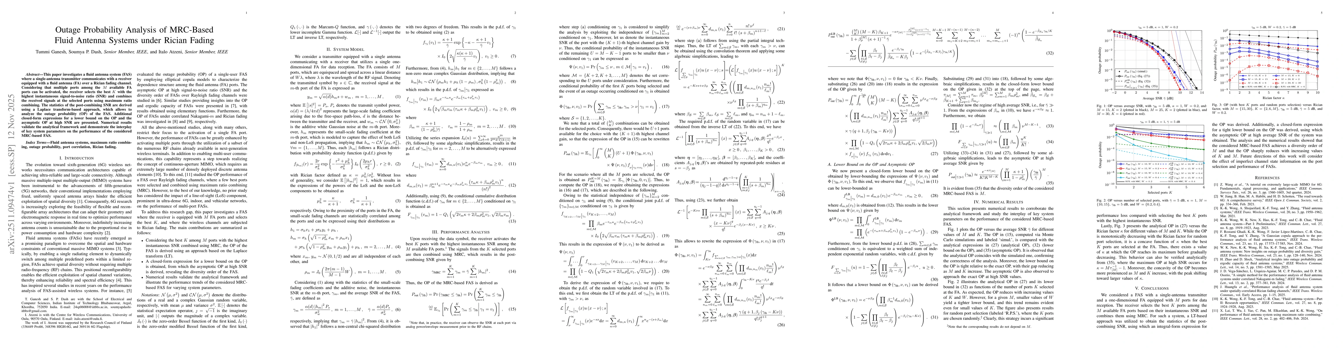 Thumbnail for Outage Probability Analysis of MRC-Based Fluid Antenna Systems under Rician Fading