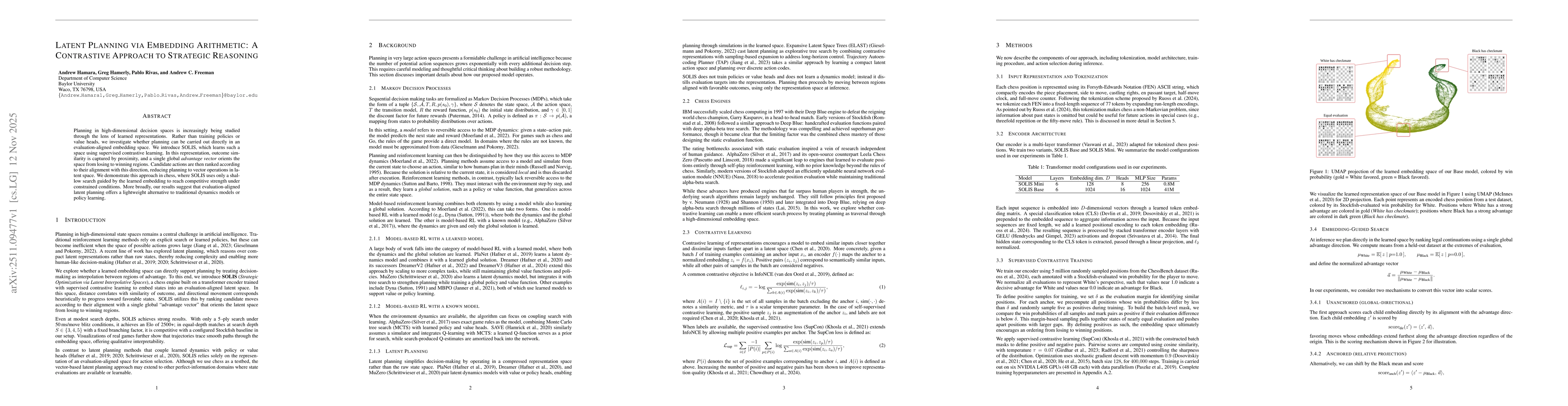 Thumbnail for Latent Planning via Embedding Arithmetic: A Contrastive Approach to Strategic Reasoning