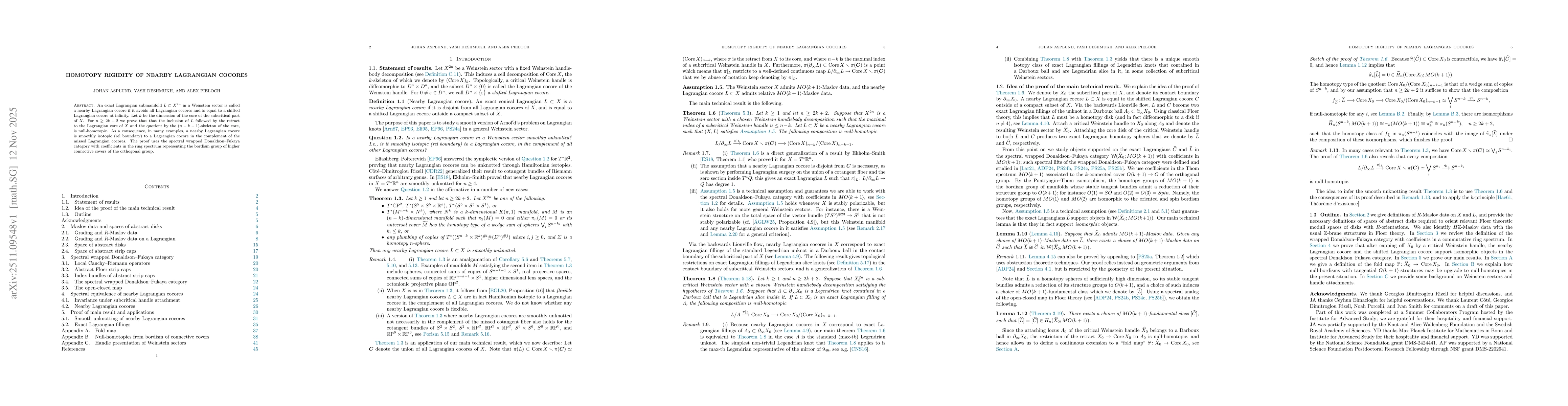 Thumbnail for Homotopy rigidity of nearby Lagrangian cocores