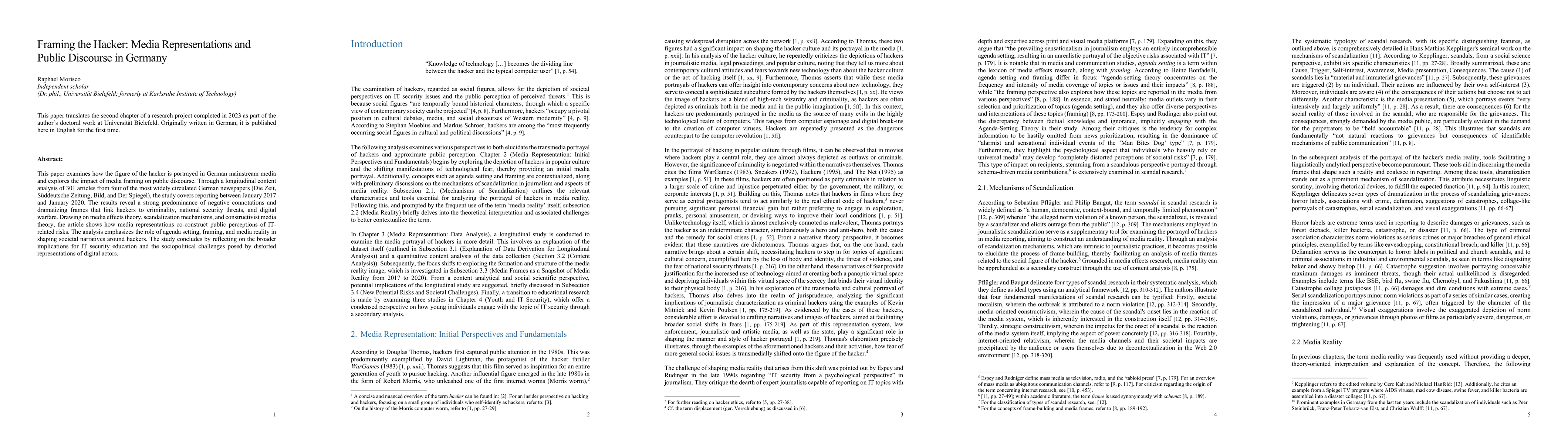 Thumbnail for Framing the Hacker: Media Representations and Public Discourse in Germany