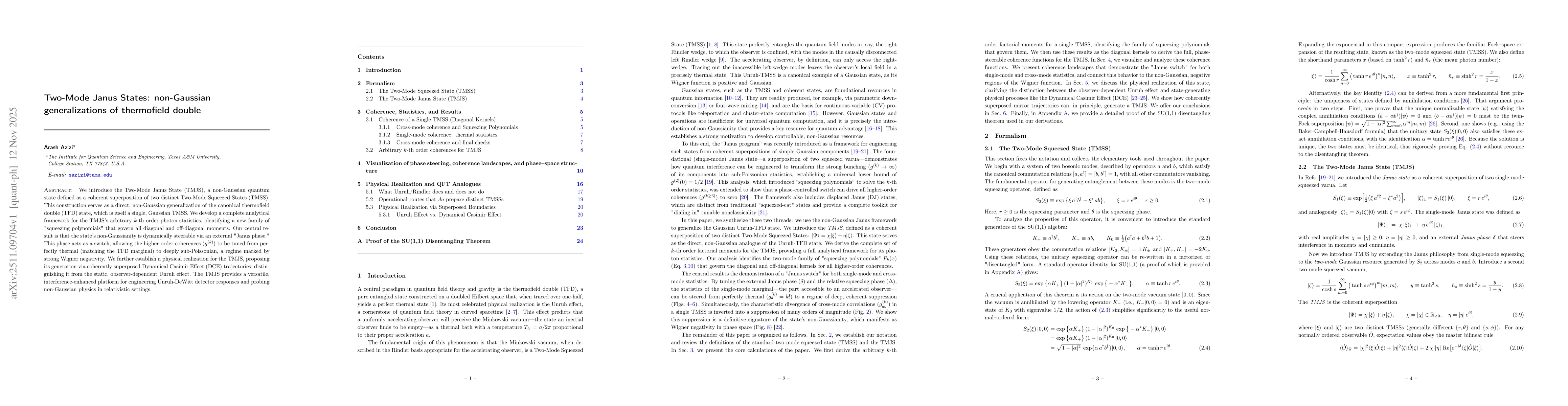 Thumbnail for Two-Mode Janus States: non-Gaussian generalizations of thermofield double