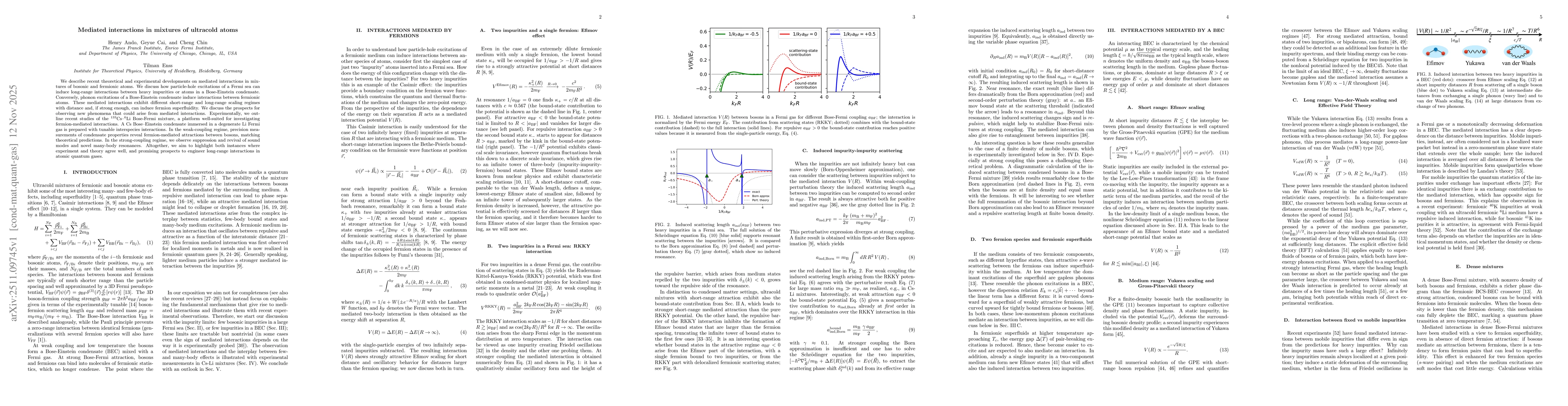 Thumbnail for Mediated interactions in mixtures of ultracold atoms