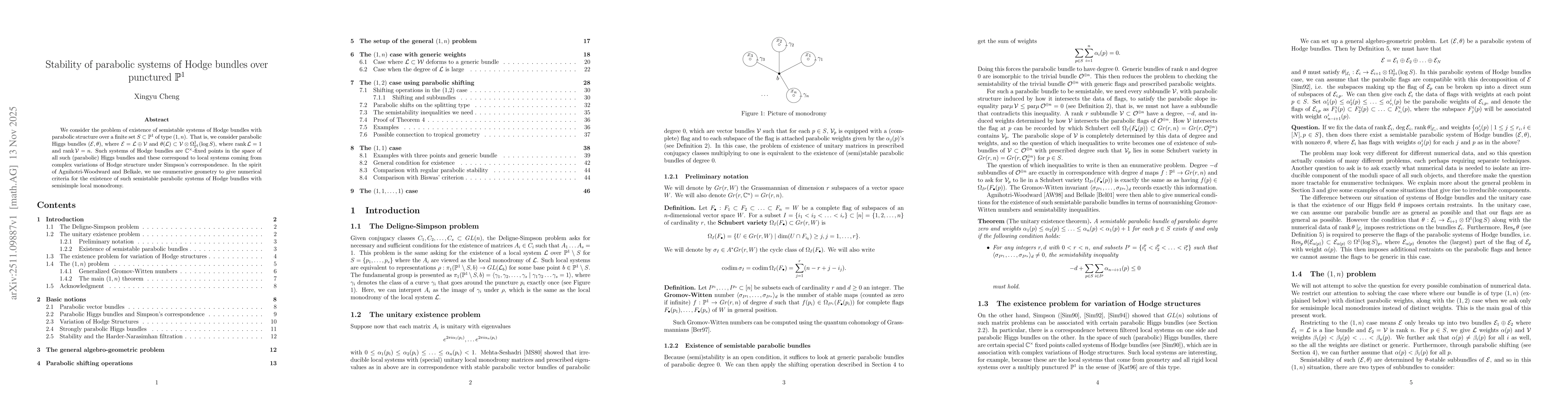 Thumbnail for Stability of parabolic systems of Hodge bundles over punctured $\mathbb P^1$