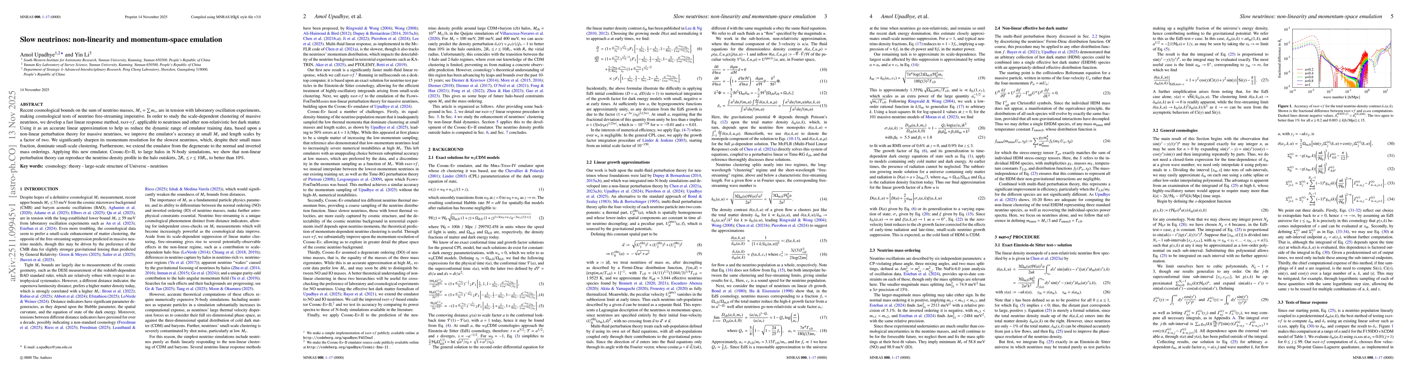 Thumbnail for Slow neutrinos: non-linearity and momentum-space emulation
