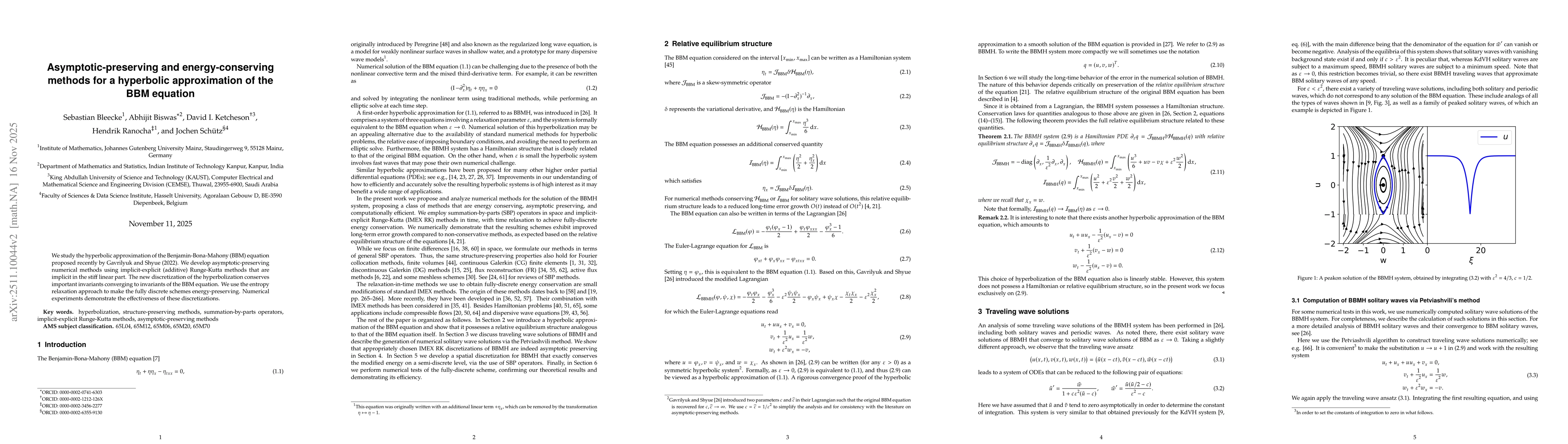 Thumbnail for Asymptotic-preserving and energy-conserving methods for a hyperbolic approximation of the BBM equation