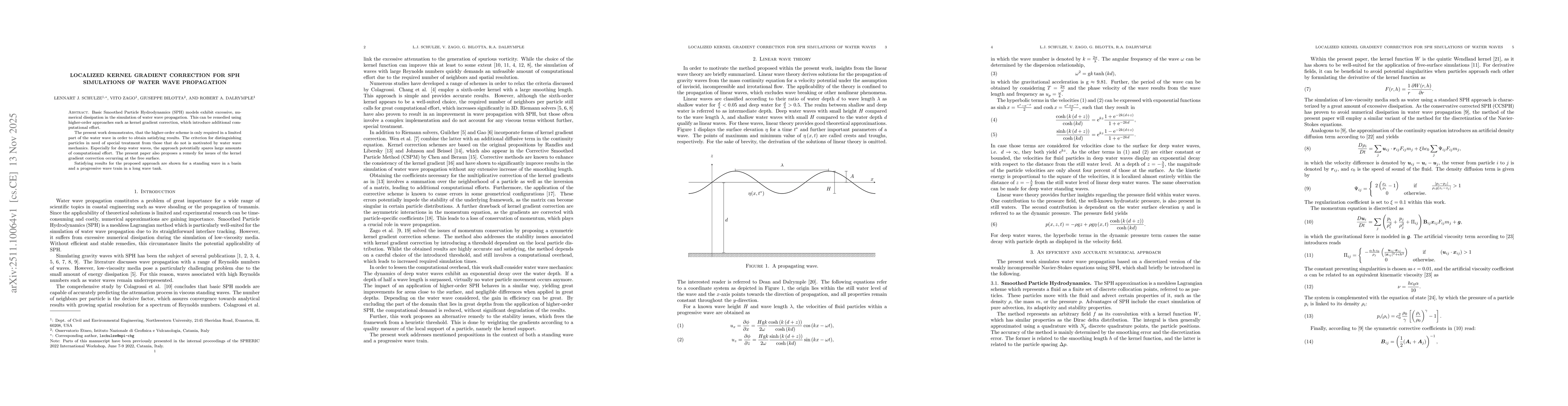 Thumbnail for Localized kernel gradient correction for SPH simulations of water wave propagation