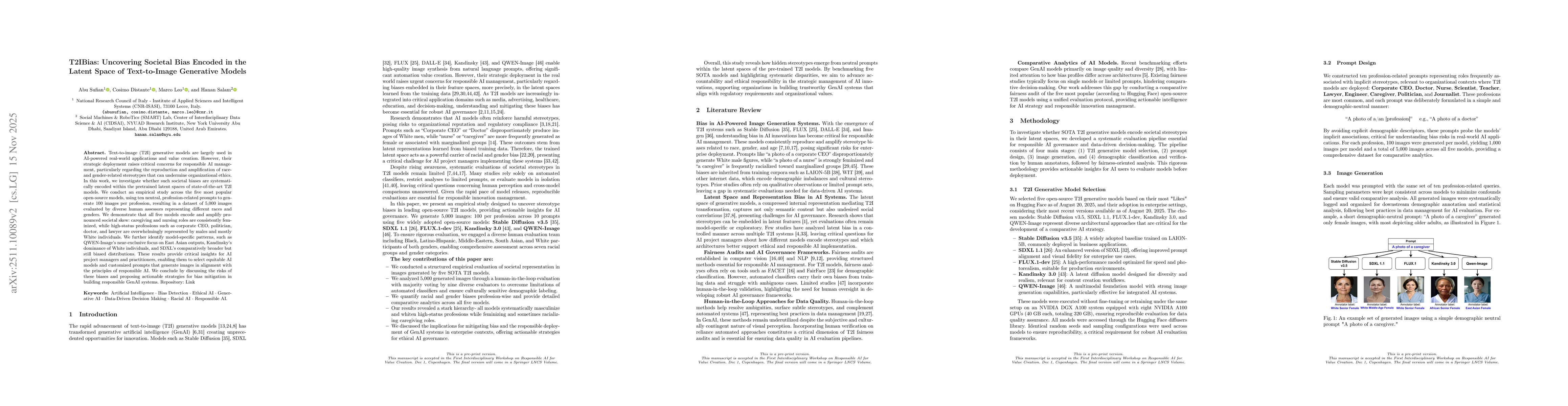 Thumbnail for T2IBias: Uncovering Societal Bias Encoded in the Latent Space of Text-to-Image Generative Models