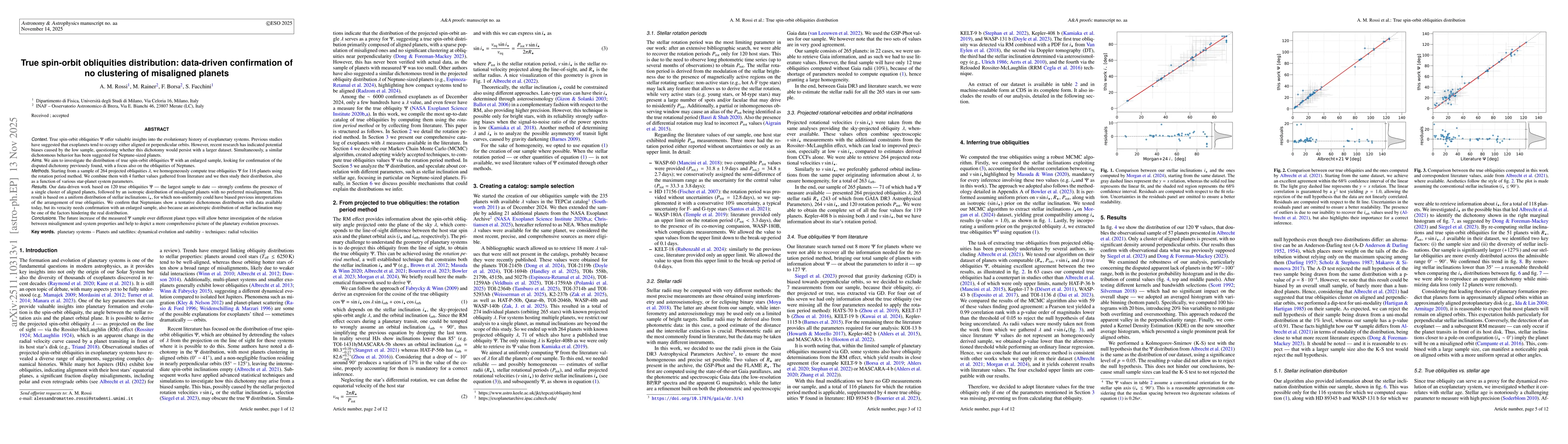 Thumbnail for True spin-orbit obliquities distribution: data-driven confirmation of no clustering of misaligned planets
