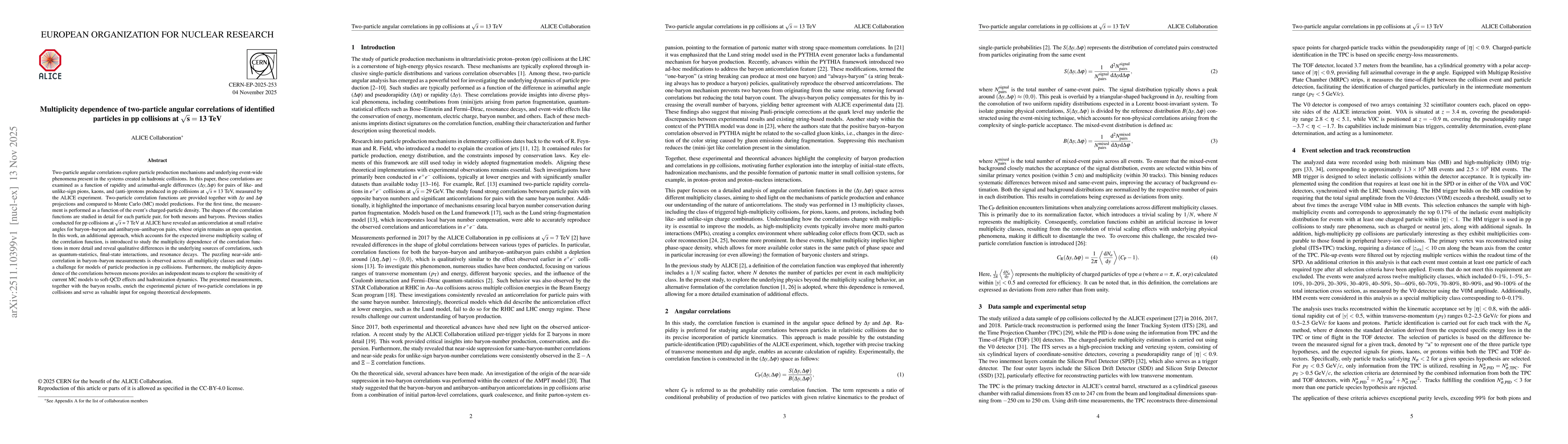 Thumbnail for Multiplicity dependence of two-particle angular correlations of identified particles in pp collisions at $\mathbf{\sqrt{s} = 13}$ TeV