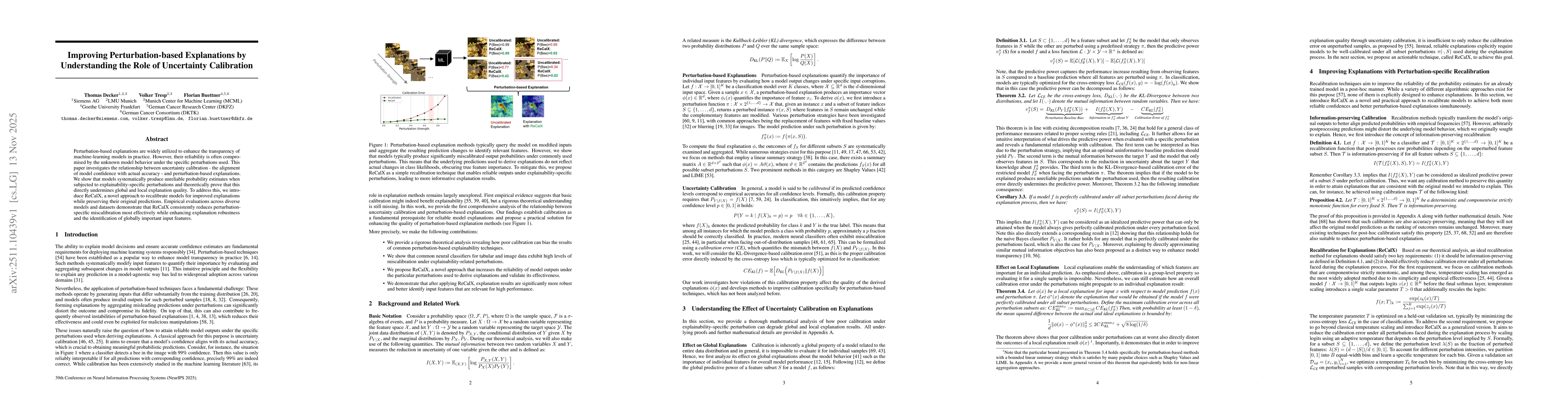 Thumbnail for Improving Perturbation-based Explanations by Understanding the Role of Uncertainty Calibration