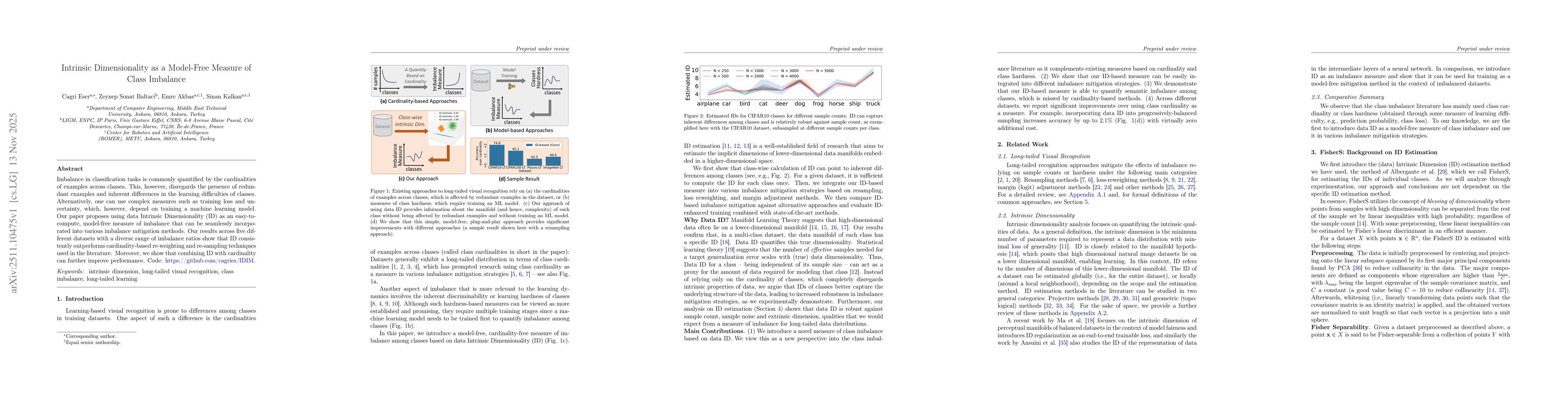Thumbnail for Intrinsic Dimensionality as a Model-Free Measure of Class Imbalance