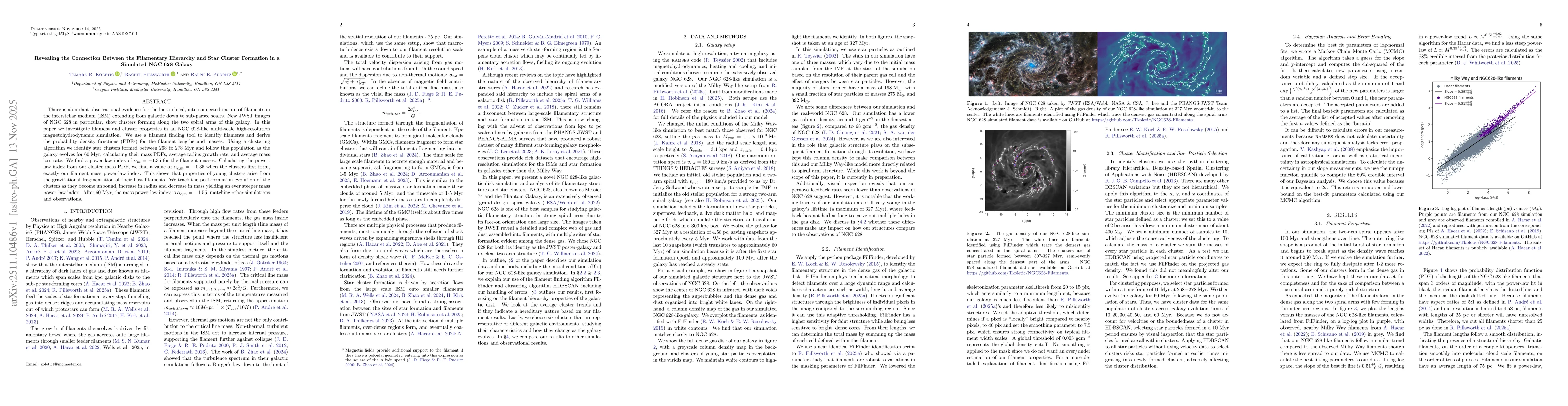 Thumbnail for Revealing the Connection Between the Filamentary Hierarchy and Star Cluster Formation in a Simulated NGC 628 Galaxy