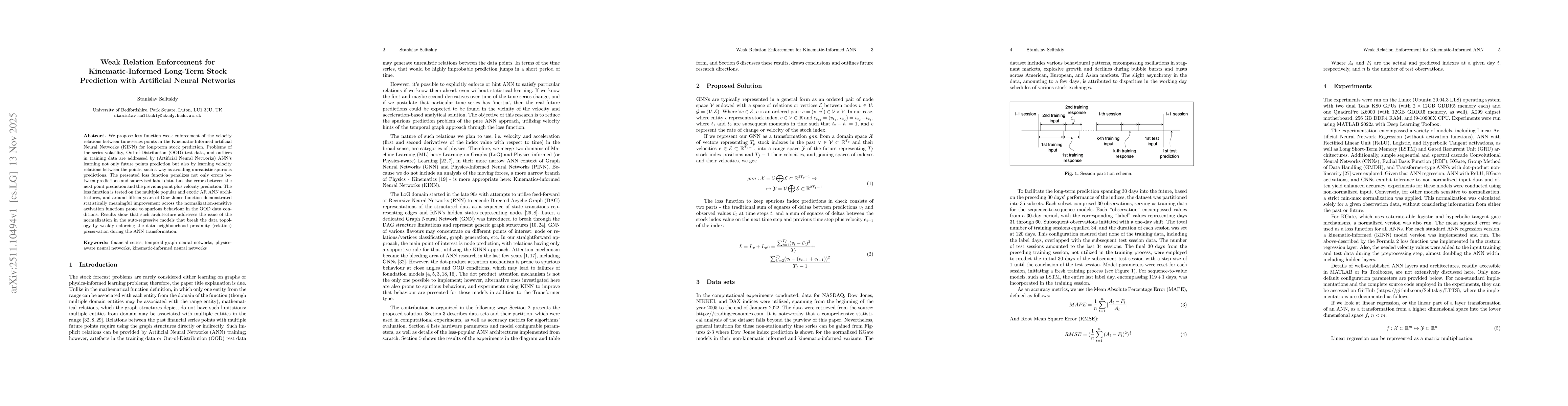 Thumbnail for Weak Relation Enforcement for Kinematic-Informed Long-Term Stock Prediction with Artificial Neural Networks