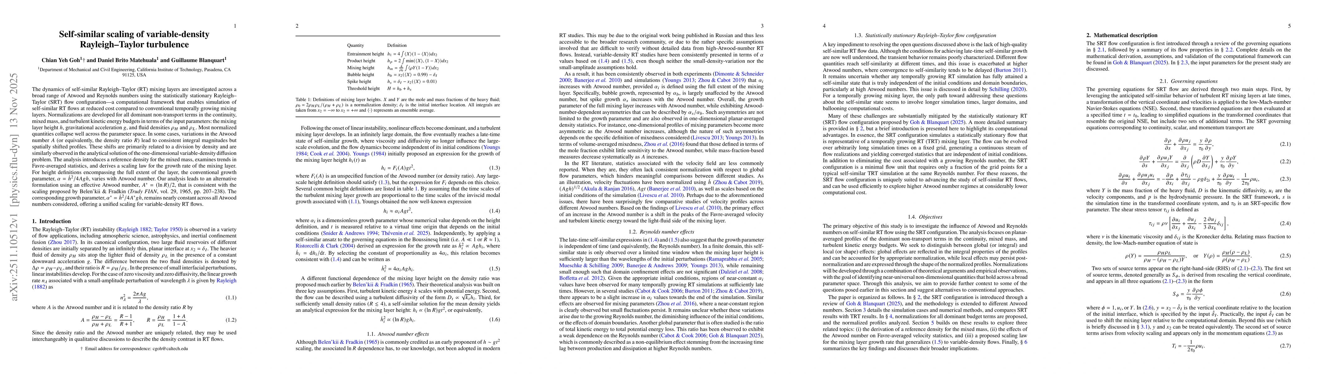 Thumbnail for Self-similar scaling of variable-density Rayleigh-Taylor turbulence