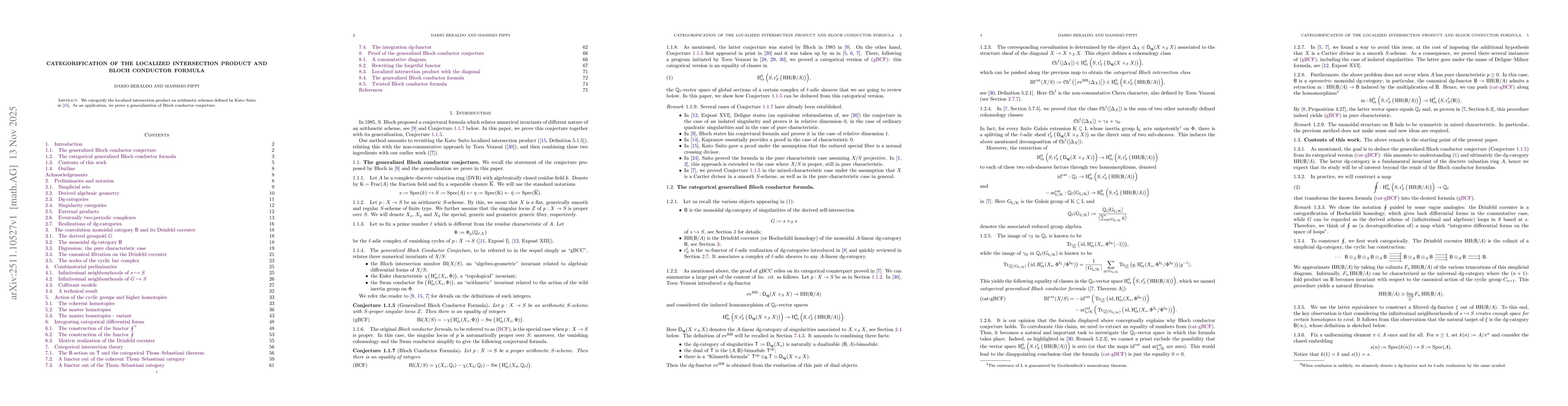 Thumbnail for Categorification of the localized intersection product and Bloch conductor formula