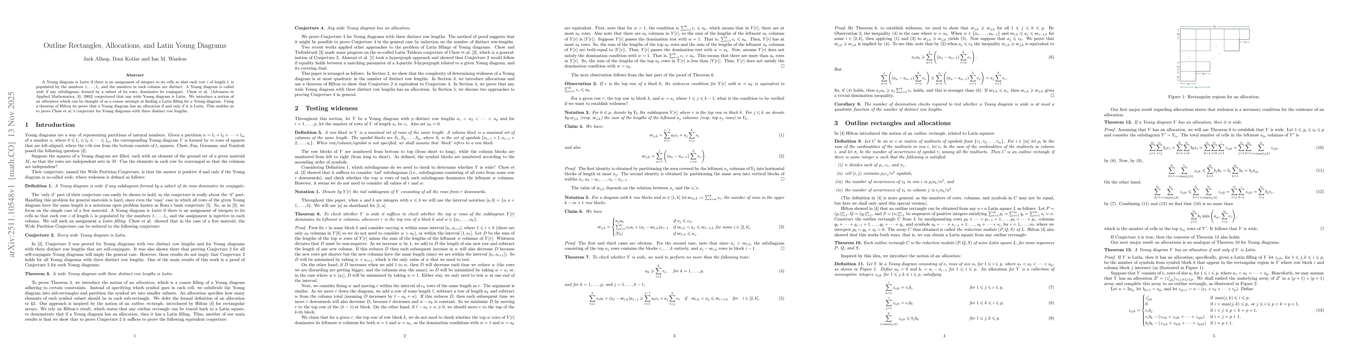 Thumbnail for Outline Rectangles, Allocations, and Latin Young Diagrams