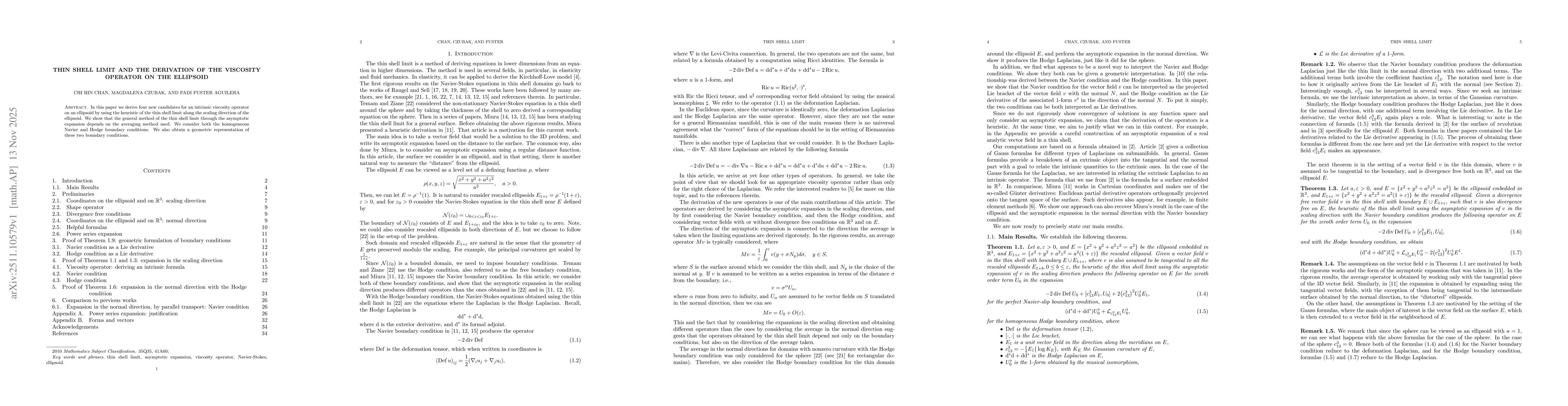 Thumbnail for Thin shell limit and the derivation of the viscosity operator on the ellipsoid