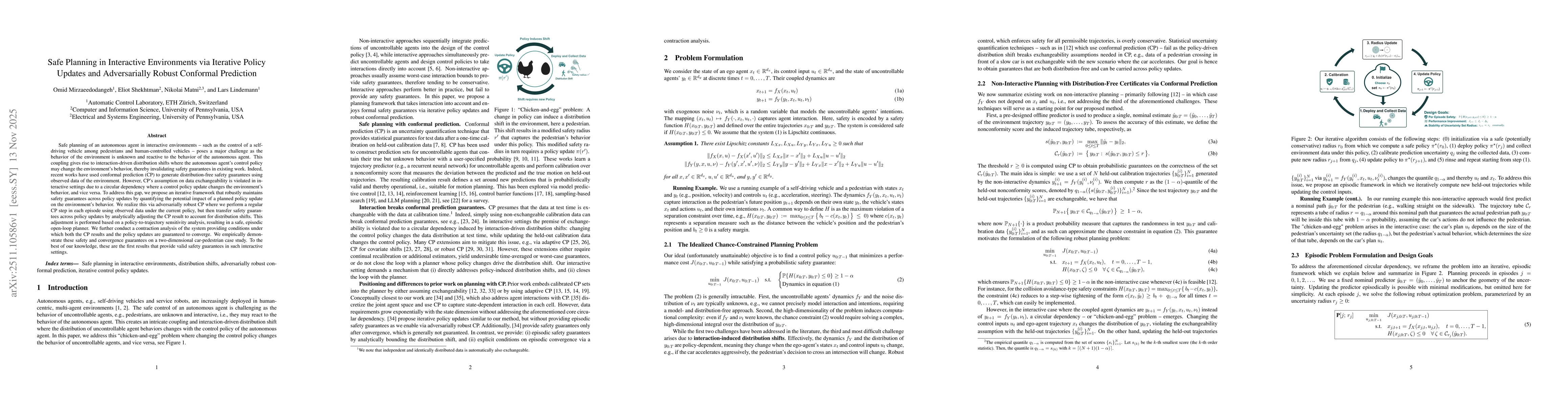 Thumbnail for Safe Planning in Interactive Environments via Iterative Policy Updates and Adversarially Robust Conformal Prediction