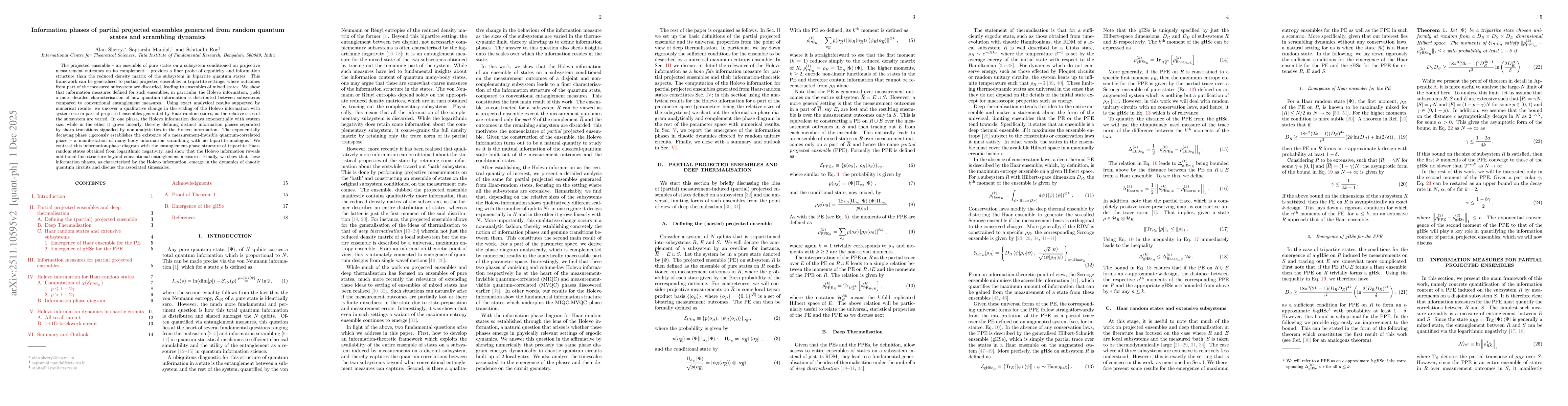 Thumbnail for Information phases of partial projected ensembles generated from random quantum states