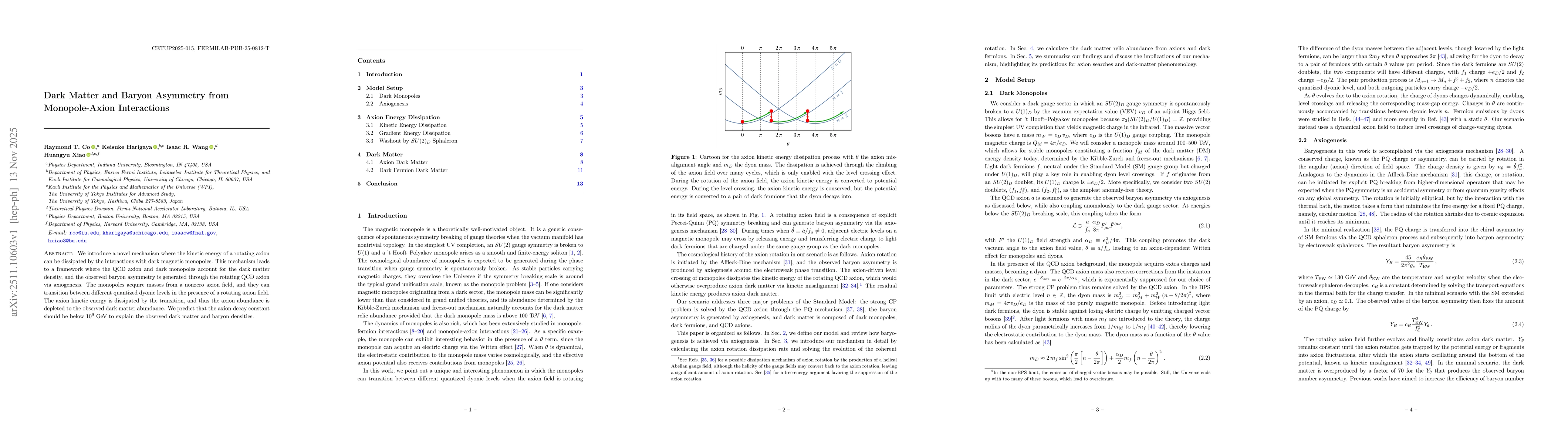 Thumbnail for Dark Matter and Baryon Asymmetry from Monopole-Axion Interactions