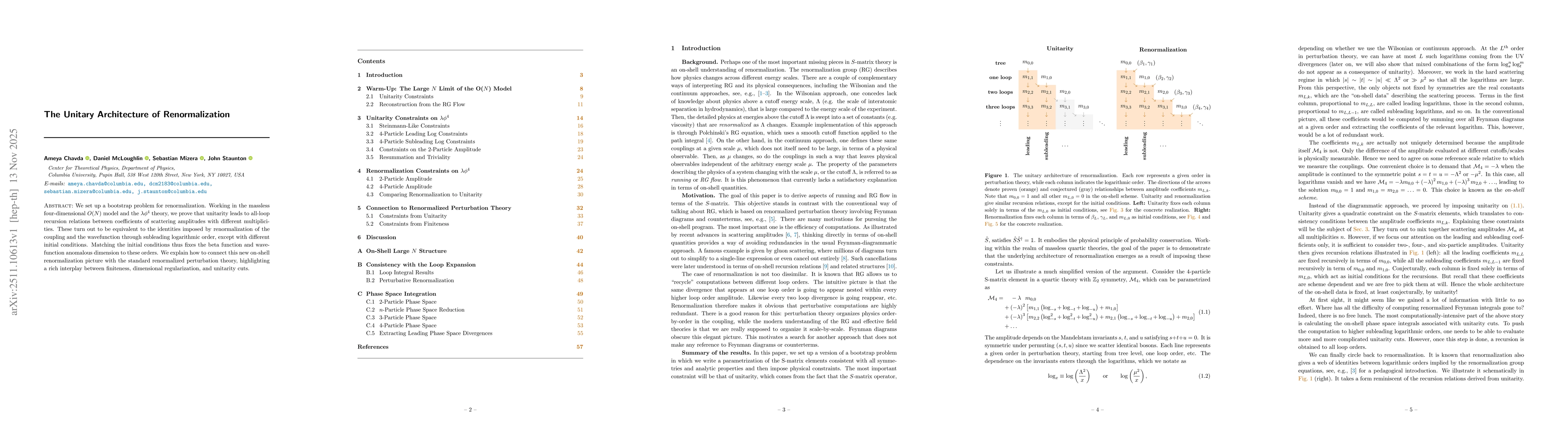 Thumbnail for The Unitary Architecture of Renormalization