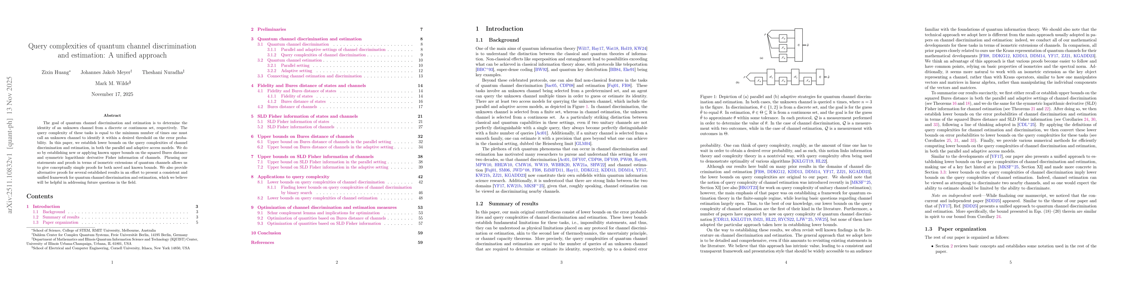 Thumbnail for Query complexities of quantum channel discrimination and estimation: A unified approach