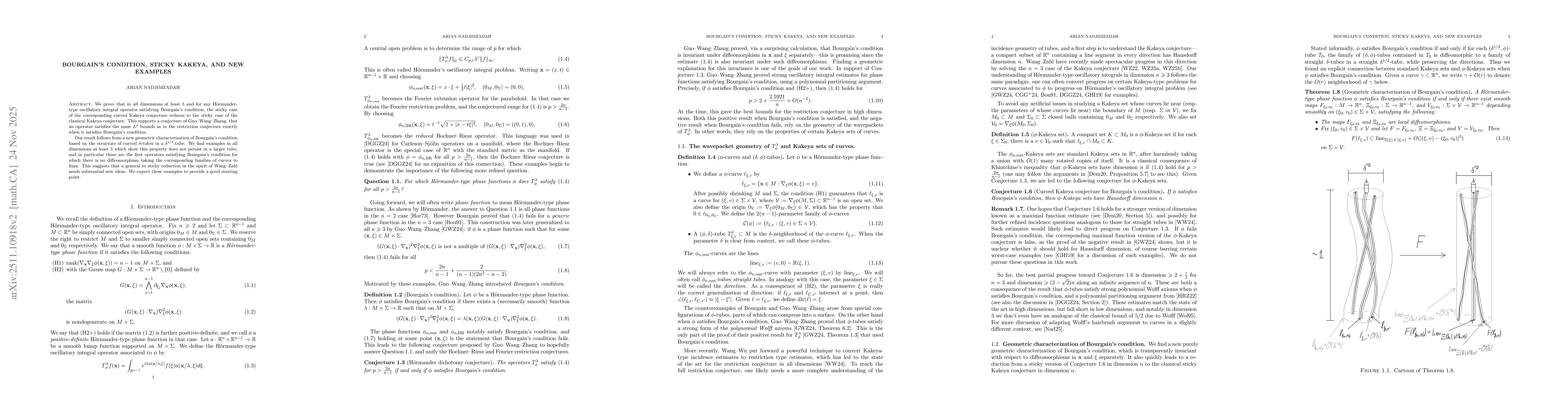 Thumbnail for Bourgain's condition, sticky Kakeya, and new examples