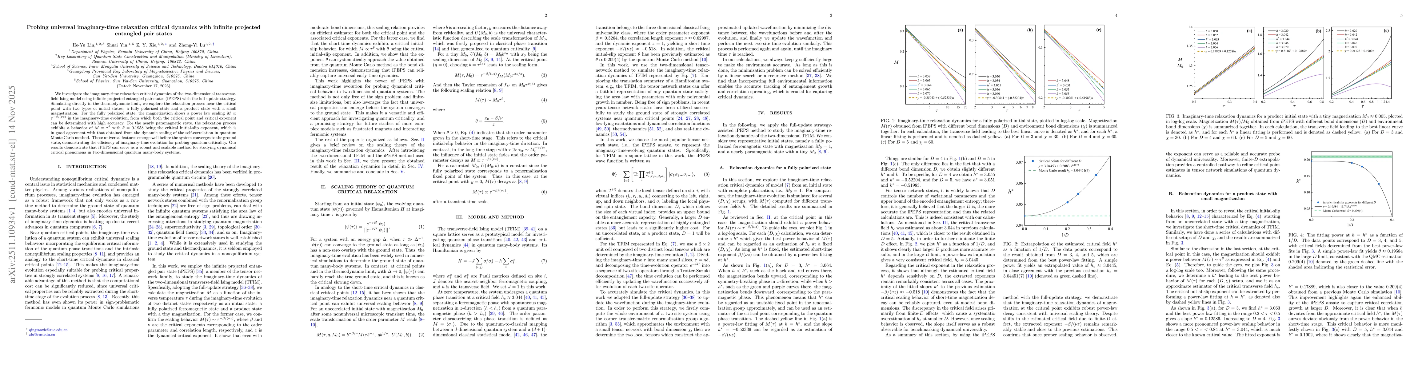 Thumbnail for Probing universal imaginary-time relaxation critical dynamics with infinite projected entangled pair states