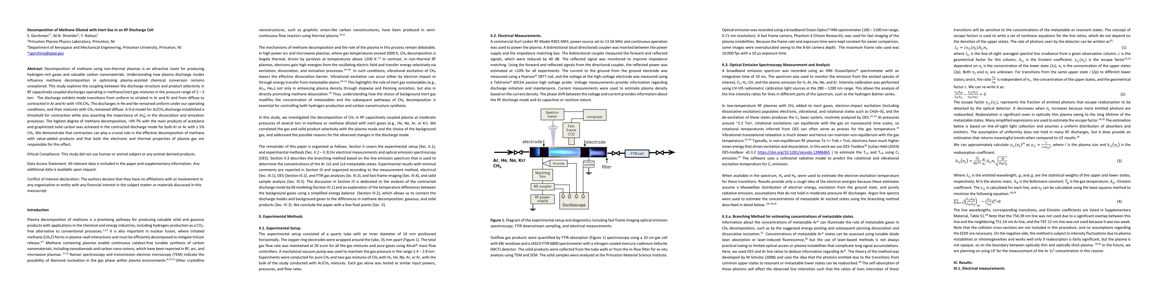 Thumbnail for Decomposition of Methane Diluted with Inert Gas in an RF Discharge Cell