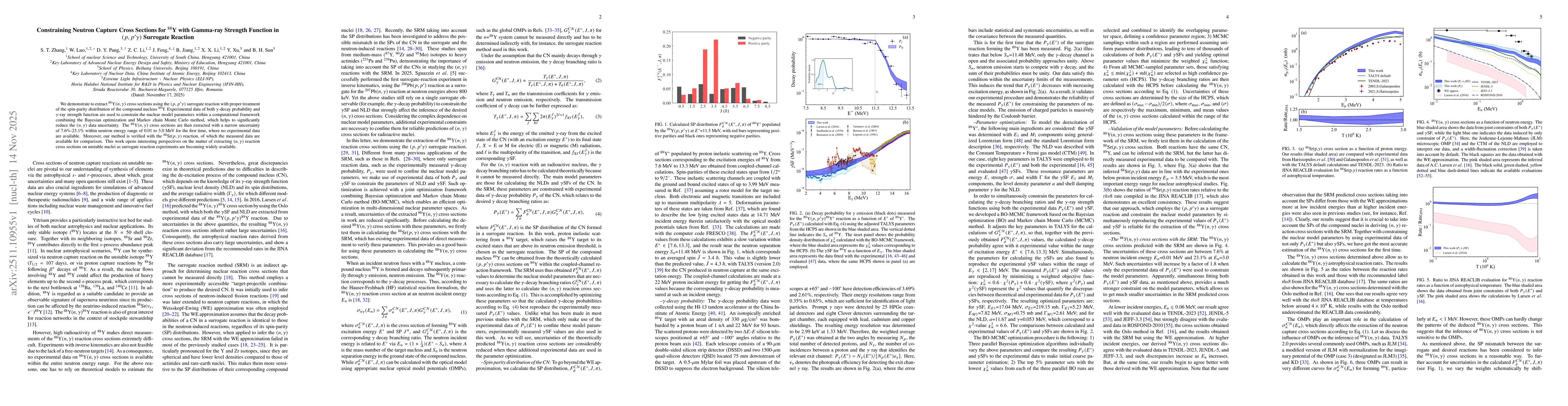Thumbnail for Constraining Neutron Capture Cross Sections for $^{88}\mathrm{Y}$ with Gamma-ray Strength Function in $(p,p^\primeγ)$ Surrogate Reaction