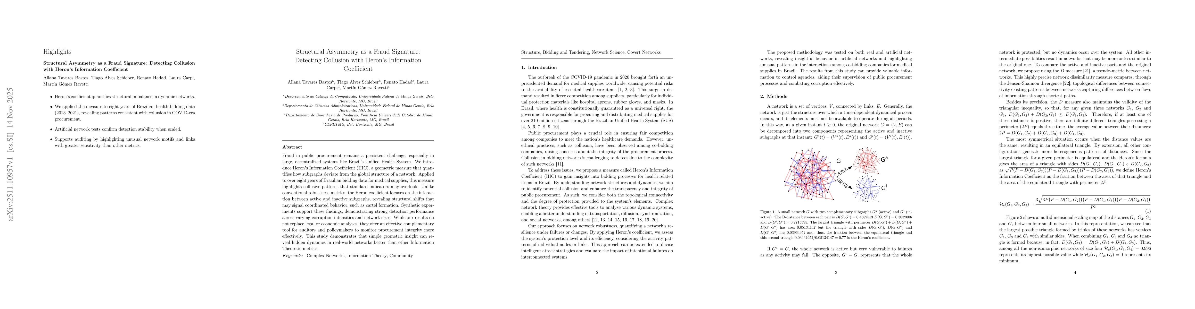 Thumbnail for Structural asymmetry as a fraud signature: detecting collusion with Heron's Information Coefficient